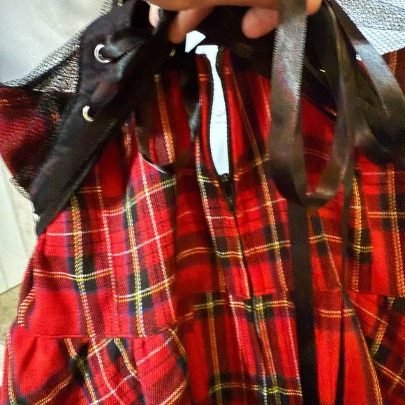 Hell Bunny Red Plaid Dress with Black Accents. Ladies Large - Picture 7 of 12